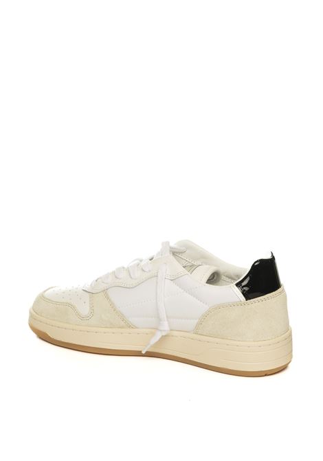 White/leopard court shiny sneaker D.A.T.E. | COURT DSHINY-WHI/LEOPARD